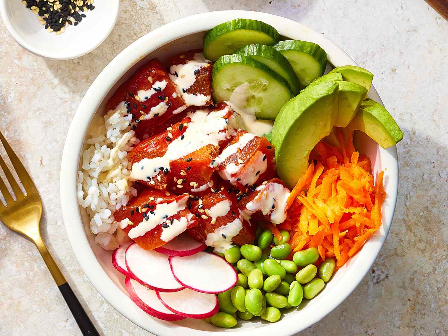 Watermelon “Tuna” Poke Bowl