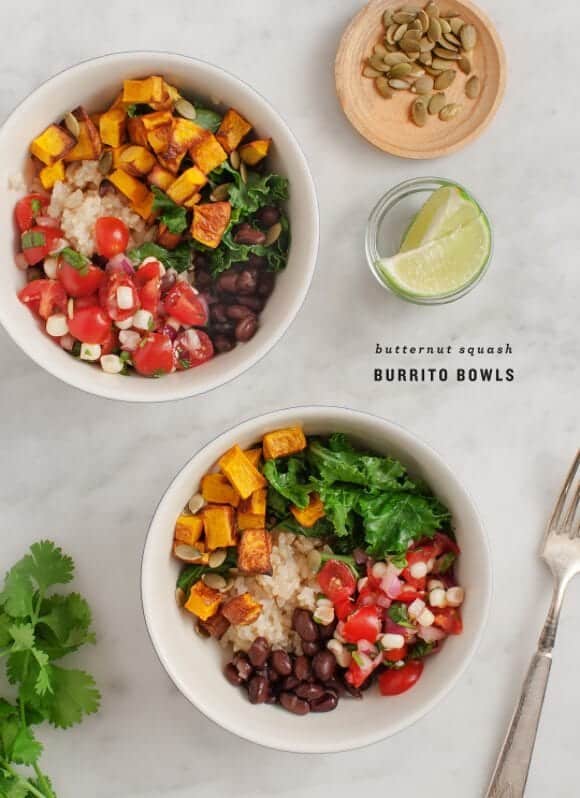 Butternut Squash Burrito Bowls