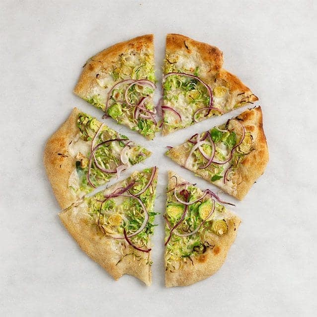 Brussels Sprout & Red Onion Pizza