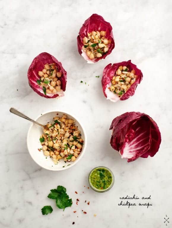 Chickpea Radicchio Wraps