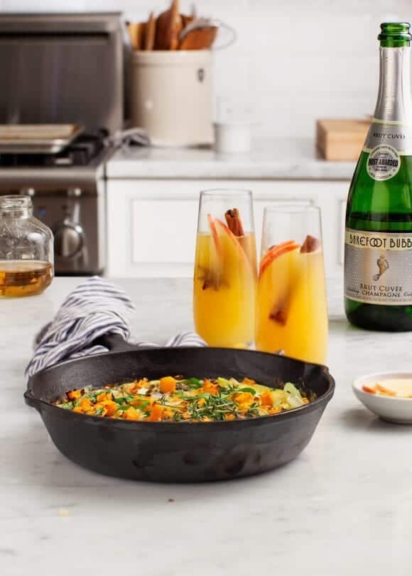 Apple Mimosas & Butternut Baked Eggs