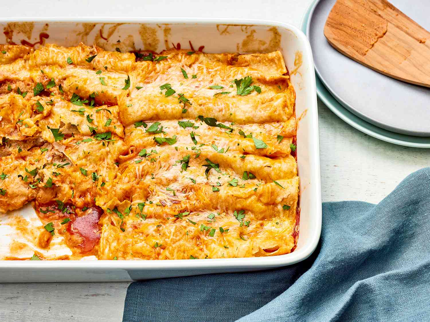 Refried Bean and Cheese Enchiladas