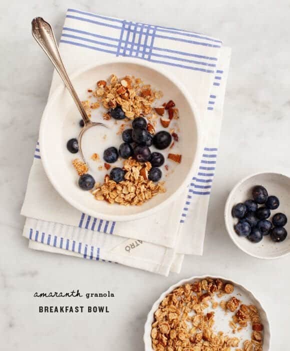 Breakfast Bowl with Amaranth Granola