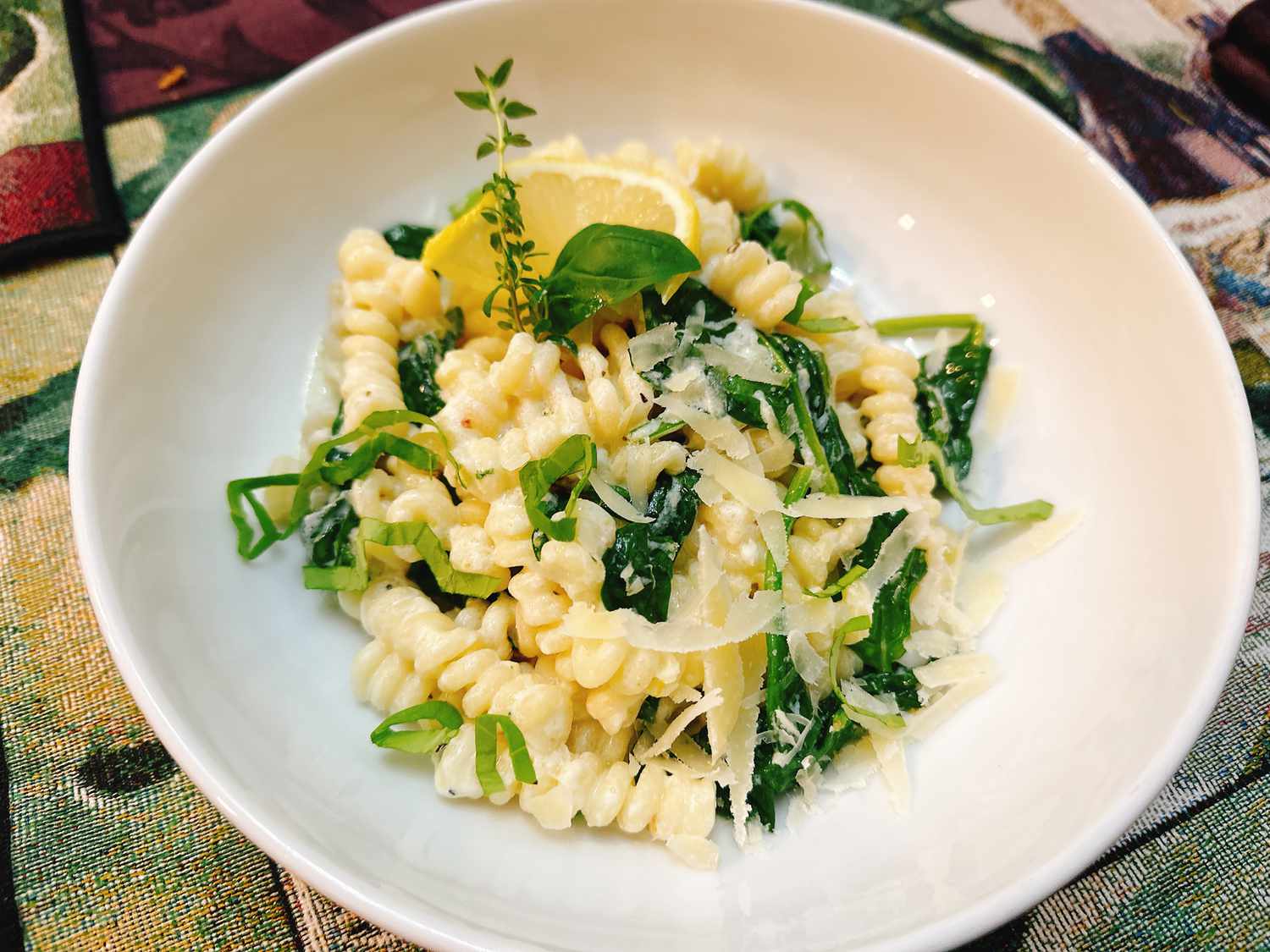Lemon, Ricotta, and Spinach Pasta