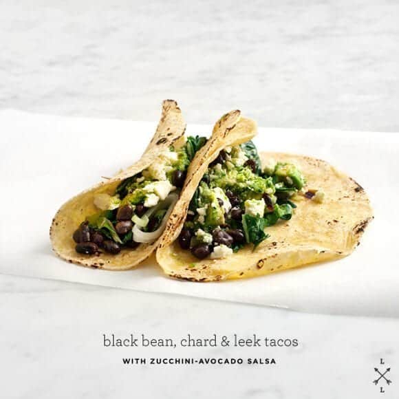 Black Bean Tacos with Zucchini Salsa