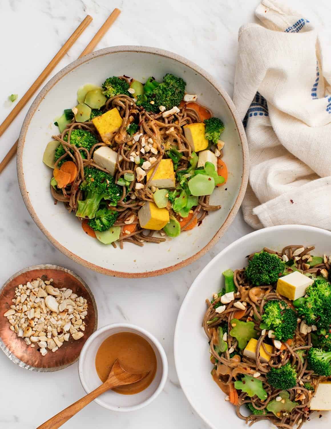 Cashew Broccoli Soba Noodles