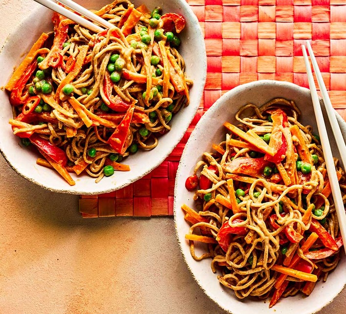 Curried satay noodles